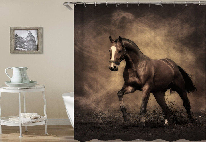 The Horse Painting 3D Printed Shower Curtain Gift Home Decoration