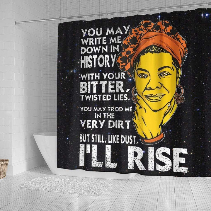 Awesome You May Write Me Down In History 3D Printed Shower Curtain Bathroom Decor