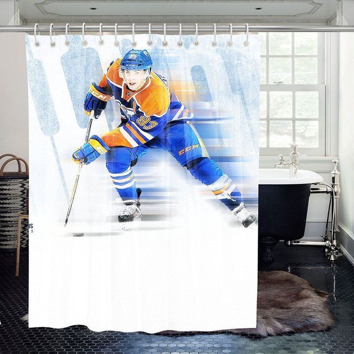 Edmonton Ice Hockey Nhl    Shower Curtain Bathroom Decor Fashion Design Special Gift For Fans