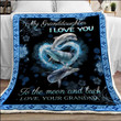 Personalized To My Granddaughter Beautiful Dolphins Fleece Blanket From Grandma I Love You To The Moon And Back Great Customized Blanket For Birthday Christmas Thanksgiving