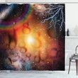 Universe And Electricity Design Printed Shower Curtain Home Decor