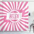 Weathered Letters Lines Helen Design Printed Shower Curtain Home Decor