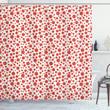 Polka Dots On White Back Design Printed Shower Curtain Home Decor