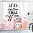 Strokes Make Coffee Printed Shower Curtain Bathroom Decor