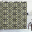 Wavy Vertical Tiles Pattern Printed Shower Curtain Bathroom Decor