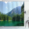 Forest Lake In Valley Design Printed Shower Curtain Home Decor