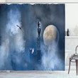 Castle On Clouds Gothic Design Printed Shower Curtain Home Decor