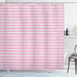 Modern Striped Pink Design Printed Shower Curtain Home Decor