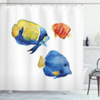 Tropic Accents Aquarium Printed Shower Curtain Bathroom Decor