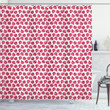 Watercolor Style Pomegranates Pattern Printed Shower Curtain Bathroom Decor
