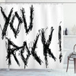 Motivational Slogan You Rock Design Printed Shower Curtain Home Decor
