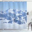 Alps White Wilderness Design Printed Shower Curtain Home Decor