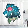 Creative Landscape Animal Printed Shower Curtain Bathroom Decor