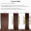 Brown Wooden Door Printed Window Curtain Home Decor