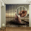Leopard Storm Sky Printed Window Curtain Home Decor
