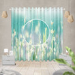 3D Tropical Flowers Printed Window Curtain Home Decor