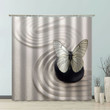 White Butterfly And Sand Printed Window Curtain Home Decor