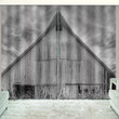 Gray Sky Wooden House Printed Window Curtain Home Decor