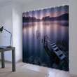 3D Bridge On The Lake Printed Window Curtain Home Decor