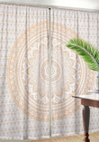 Mandala Pattern Indian Cotton Printed Window Curtains Home Decor