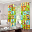 3D Zoo Alphabet Printed Window Curtain Home Decor