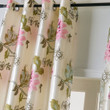 Peony Floral Beige Background Printed Window Curtain Home Decor