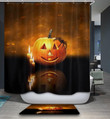 Halloween Pumpkin With Candle Lights Night Art Design 3D Printed Shower Curtain
