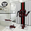 Gucci Gc Snake Type 16 Shower Curtain Waterproof Luxury Bathroom Mat Set Luxury Brand Shower Curtain Luxury Window Curtains