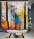 Graphic Tree Polyester Cloth 3D Printed Shower Curtain