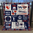 Bc My Heart Belongs To A Baseball Player Quilt Blanket Th2506