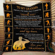 (Ql545) Lhd Soldier Quilt - Grandson To Grandpa - For All The Times.