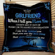 (Ql516) Lhd Family Quilt - To My Girlfriend - When I Tell I Love You.