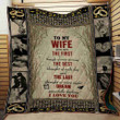 (Ql146) Lhd Family Quilt - To My Wife - You Are The First.