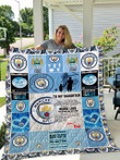  Manchester City - To My Daughter - Love Dad Quilt