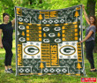 Green Bay Packers Fabric Christmas - Quilt