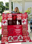  Wisconsin Badgers - To My Granddaughter - Love Grandmom Quilt