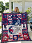  Minnesota Twins - To My Son - Love Mom Quilt