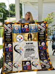  Pittsburgh Steelers To My Dan - Love, Your Beverly Quilt