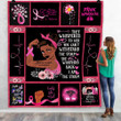 Breast Cancer Warrior Quilt Blanket - I Am Strong I Am Powerful I Am Beautiful - Gift For Cancer Patient Woman