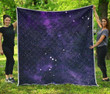 Dark Purple Galaxy Outer Space Hur Quilt