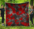 Black And Red Camouflage Hur Quilt