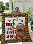 Girl Love Sloth Quilt Ciird