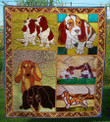 Basset Hound Dog Quilt Cuwxj