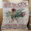 Protea Flower To My Dear Son In Law Love From Mother In Law Quilt Cigjn