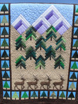 Pine Tree Forest And Deer Quilt Ciqac