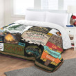 Happy Camper Blanket - Life Is Better With By The Campfire Blanket - Happy Camper Gift Ideas Quilt Blanket