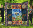 Colorful Fractal Mandala Quilt Cuamv
