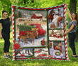Horse Red Truck Christmas Quilt Ciaeb