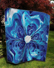 Blue Glory Flower Quilt Custk