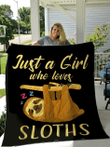 Just A Girl Who Loves Sloths Sleeping Quilt